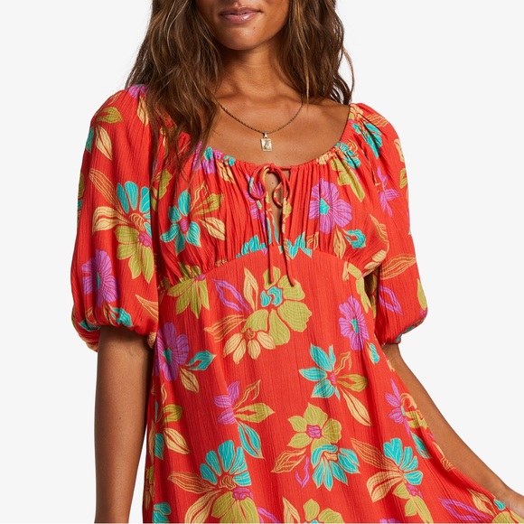 Billabong ♡ Floral Romance Midi Dress - Picture 5 of 6